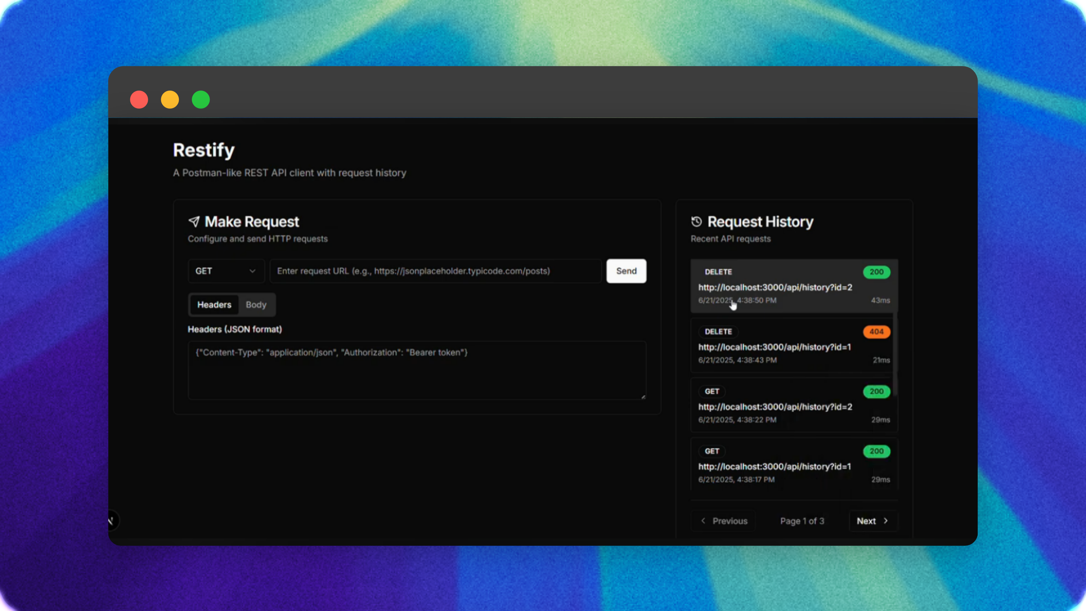 Restify – REST Client
